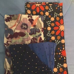 Set of 3 Colorful Scarves/Wraps 🧣